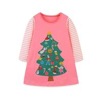 Newborn Girl Outfits Christmas Dress 4-5 Years Girls Christmas Party Dress 9-10 Years Dress 2 Year Old Baby Girl Vintage Dress Christening Outfit Girls Tutu Dresses Girls Pink