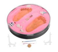 Newborn Hand and Footprint Kit Pink Mud for Baby Keepsake | Easy to Use, Detailed Impressions, Baby Shower Party Favors, 100day Celebrations for New Moms
