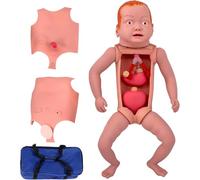 Newborn Infant Care Model, with Replaceable Gender Skin, Life-Size Full Body Nursing Baby, for Nursing Medical Training Teaching Supplies