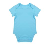 Newborn Infant Romper Baby Ribbed Cotton One Piece Outfit Cute and Comfortable Vests Rompers Summer Clothes Unisex Clothing Outfits Set Sky Blue