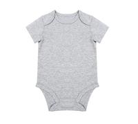 Newborn Infant Romper Bodysuit for Boys and Girls Baby Boy Girl Clothes Pregnancy Reveal Gift Outfit Summer Toddler 1st Birthday Outfits Clothing Set Light Gray