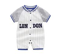 Newborn Infant Romper Bodysuit for Boys and Girls Print Long/Short Sleeve One-Pieces Onesie Cute Bodysuits to 24 Months Baby Outfit Set Blue