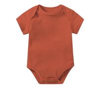 Newborn Infant Romper Toddler Baby Boy Girl Summer Top Cute and Comfortable Vests Cotton Rompers Crew Outfit 1st Birthday Outfits Clothing Set Orange
