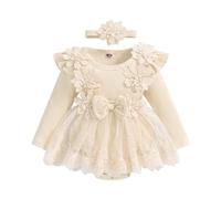 Newborn Infant Romper Toddler Baby Boy Girl Summer Top Long/Short Sleeve Letter Print Cotton Rompers Grows Outfits Set Comfortable and Cute Onesies Kids Beige