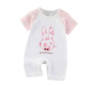Newborn Infant Romper Unisex Baby Sleepsuits Cute and Comfortable Vests Cotton Rompers Pajamas Toddler 1st Birthday Outfit Clothes Pink
