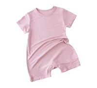 Newborn Infant Romper Unisex Baby Sleepsuits Cute and Comfortable Vests Onesie Bodysuit Cotton Pajamas to 24 Months Bodysuits Clothes Pink