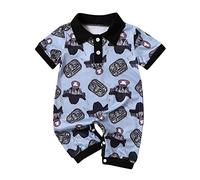 Newborn Infant Romper Unisex Baby Sleepsuits Long/Short Sleeve Letter Print Pregnancy Reveal Gift Grows Outfits Set Comfortable and Cute Onesies Idea for Dad or Grandparents Blue