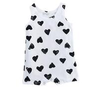 Newborn Infant Romper Unisex Onesie Baby Boy Girl Clothes Cartoon Girls Boys Crew Outfit to 24 Months Bodysuits Cute Set White