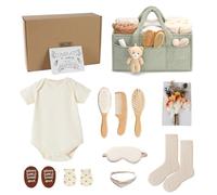 Newborn & New Mom Gifts Set, 11Pcs New Mom Care Package After Baby, Luxury Gift for Expecting Mother, Baby Essentials Box for Mommy to Be, Pregnancy Gift Basket with a Diaper Bag