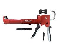 Newborn Octogun 930-GTD Drip-Free Caulking Gun - Gator Trigger Grip | Fits 1/10 Gallon Cartridge |10:1 Thrust Ratio | Smooth Hex Rod Cradle with Built-in Smoother Tool | Scraper & Plug Included
