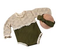 Newborn Photo Props Bowknot Headband & Lace Jumpsuits Baby Photography Clothes Headdress Long Sleeved Romper for Girl Boy Outfits Lovely Boy Hat Pant