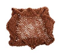 Newborn Photography Blanket Wool Hand Knitted Coffee Prop | Washable Reusable Backdrop, Comfortable for Baby Shoots, Track Growth Moments with Monthly Milestone Setup