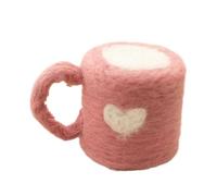 Newborn Photography Felt Props Handmade Coffee Cup Phone Pattern Props for Professional Infant Artistic Baby Photo Felt Accessories