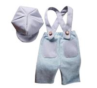 Newborn Photography Outfit Trendy Romper and Hat Suspender Strap Pants Matching Photo Props for Unforgettable Photos Newborn Baby