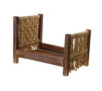 Newborn Photography Porps Wood Bed Baby Photoshoot Cot Woven Background Small Furniture for Photo Posing Accessories
