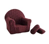 Newborn Photography Props Baby Posing Mini Sofa with 2 Cushions Infant Seat Chair Toddler Photoshoot Shooting Props for Studio Accessories