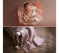 Newborn Photography Props Outfits Pink, Baby Photo Long Ripple Wraps DIY Blanket Mat for Boys and Girls
