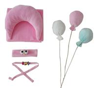 Newborn Photography Props Posing Pillow Baby Photoshooting Props Moon-Shape Pose Pillow Blanket Headband Set Shower