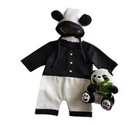 Newborn Photography Props Romper Ears Hat Bear for Doll Set Infants Photo Panda Animal C