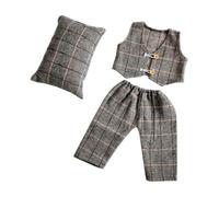 Newborn Photography Props Set for Baby Boys Little Gentleman Long Pants with Waistcoat Pillow Set Costume for Boys Girls