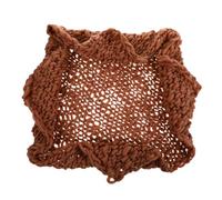 Newborn Photography Wool Blanket Handmade Knitted Coffee