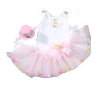 Newborn Photoshooting Set Pompoms Tulle Skirt & Hat Headband Set Photo Props Photo Costume Infant Photography Suit 2PCS