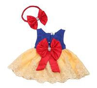 Newborn Photoshoots Set Princess Dress Bowknot Headband Photo Props Baby Girl Photo Costume Infant Photography Suit 2PCS