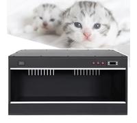 Newborn Puppies Constant Temperature Incubator, Rectangular Heating Kitten Bed, with Ventilation Holes Pets Box(Black)