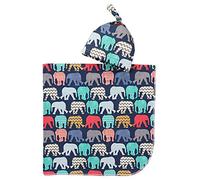 Newborn Receiving Blanket Hat Set Baby Swaddle Wrap Colorful Elephant Print Baby Swaddle Blankets