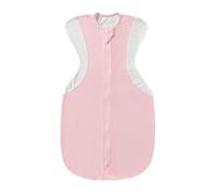 Newborn Swaddle Small Snug Fit Supports Good Sleep 1.5 Tog Suitable All Year For Temperature Machine Washable & Double Zip For Easy Nappy Change Dusty Pink Moon & Back