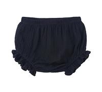 Newborn Toddler Baby Girls Boy Kids Cotton Linen Blo mer Basic Shorts Washable Reusable Diap r Cover (Black, 12-18 Months)