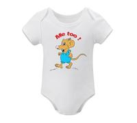 Newborn Twin Romper Outfits 0-3M - 100% Cotton Matching Bodysuits, Cute Unisex Baby Clothes Pair White-style-1 24months