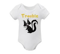 Newborn Twin Romper Set 0-3M & 3-6M - Matching Cotton Bodysuits for Infant Boys Girls, Cute Unisex Pair Outfit Style-1 6months