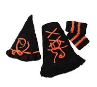 Newborn Witch Costume For Halloween Celebration Knitting Baby Photo Props Outfit For Family Gathering Photography Suit Halloween Baby Photo Props