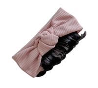 Newborns Baby Girls Patchwork Bowknot Headband & Wigs Attractive Little Girls Headband With Wigs Cotton Headwear For Girls