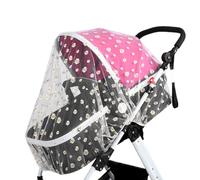 Newborns Baby Strollers Net Fine Embroidered Flower Pattern Fly Net Cover Portable Mesh
