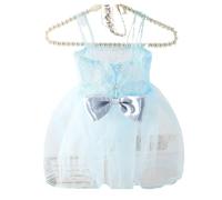 Newborns Lace Bowknot Dress with Matching Headband Lovely Baby Headwear & Dress Photo Props for Photoshoots