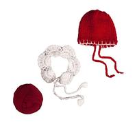 Newborns Photography Props Baby Christmas Hat Crochet Infants Outfits Blanket