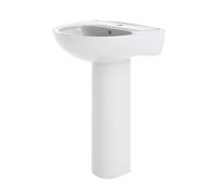Newborough Round 1 Tap Hole Basin with Full Pedestal