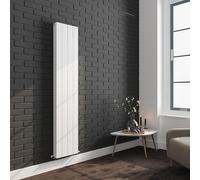 Newborough White Double Aluminium Designer Radiator Vertical High Heat Output Central Heating - 375mm (w) x 1800mm (h) Double - 5964 BTUs