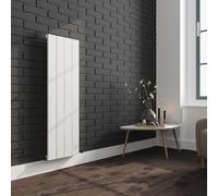 Newborough White Single Aluminium Designer Radiator Vertical High Heat Output Central Heating - 375mm (w) x 1200mm (h) Single - 2610 BTUs