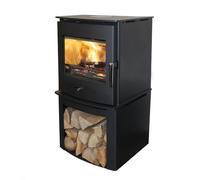 Newbourne 40FS Wood Burning / Multifuel Ecodesign Stove With 400mm Log Store