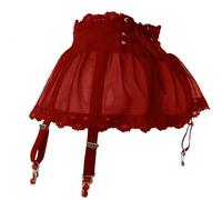 NewBull Women Sexy Garter Belt Lingerie Sets Sheer Lace Skirted Bandage Garters Stocking Suspenders Female Skirt and Panties Underwear Nightwear Adjustable Straps and G-String Babydoll