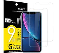 NEW'C 2 Pack Designed for iPhone 11 and iPhone XR Screen Protector (6.1"), Tempered Glass, Case Friendly Bubble Free Ultra Resistant