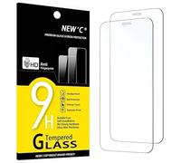 NEW'C 2 Pack Designed for iPhone 12, iPhone 12 Pro Screen Protector (6.1"), Tempered Glass, Case Friendly Bubble Free Ultra Resistant