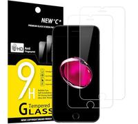 NEW'C 2 Pack Designed for iPhone 7 and iPhone 8 Screen Protector Tempered Glass, Case Friendly Scratch Resistant,Bubble-Free, Ultra Resistant