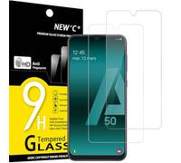 NEW'C 2 Pack Designed for Samsung Galaxy A50 (SM-A505F), Screen Protector Tempered Glass, Case Friendly Scratch Resistant,Bubble-Free, Ultra Resistant