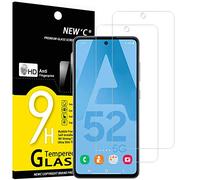 NEW'C 2 Pack Designed for Samsung Galaxy A52, A52 5G, A52S 5G Screen Protector Tempered Glass, Case Friendly Anti Scratch Bubble Free Ultra Resistant Transparent
