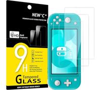 NEW'C 3 Pack Designed for Nintendo Switch lite Screen Protector Tempered Glass, Case Friendly Anti Scratch Bubble Free Ultra Resistant