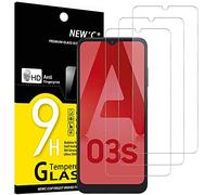 NEW'C 3 Pack Designed for Samsung Galaxy A03 / A03s Screen Protector Tempered Glass,Case Friendly Scratch-proof, Bubble Free, Ultra Resistant